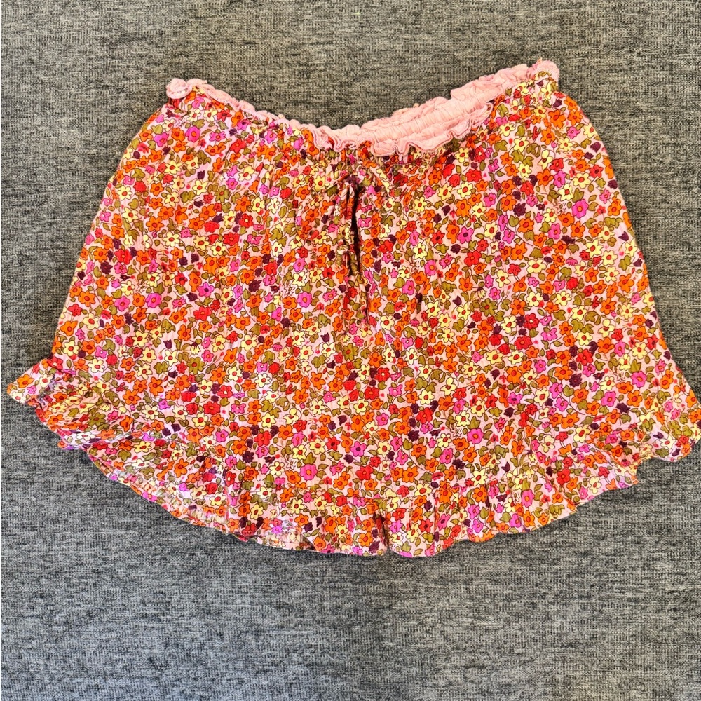 Free People Pink Ruffled Skort